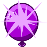 Purple balloon popping